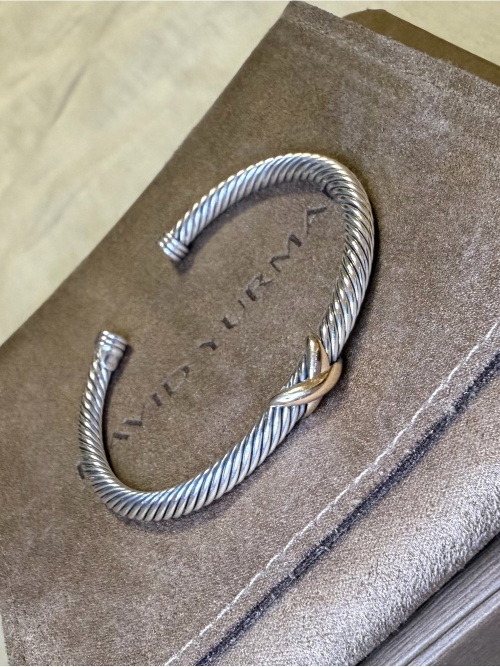 David Yurman X Classic Cable Station Bracelet 4mm